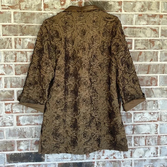 Grace Chuang New York Metallic Open Textured Cardigan Jacket Size 6 - Picture 12 of 12